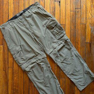 REI 2 in 1 Convertible‎ Zip Off Hiking Cargo Shorts Pants Men 2XL Khaki Tan